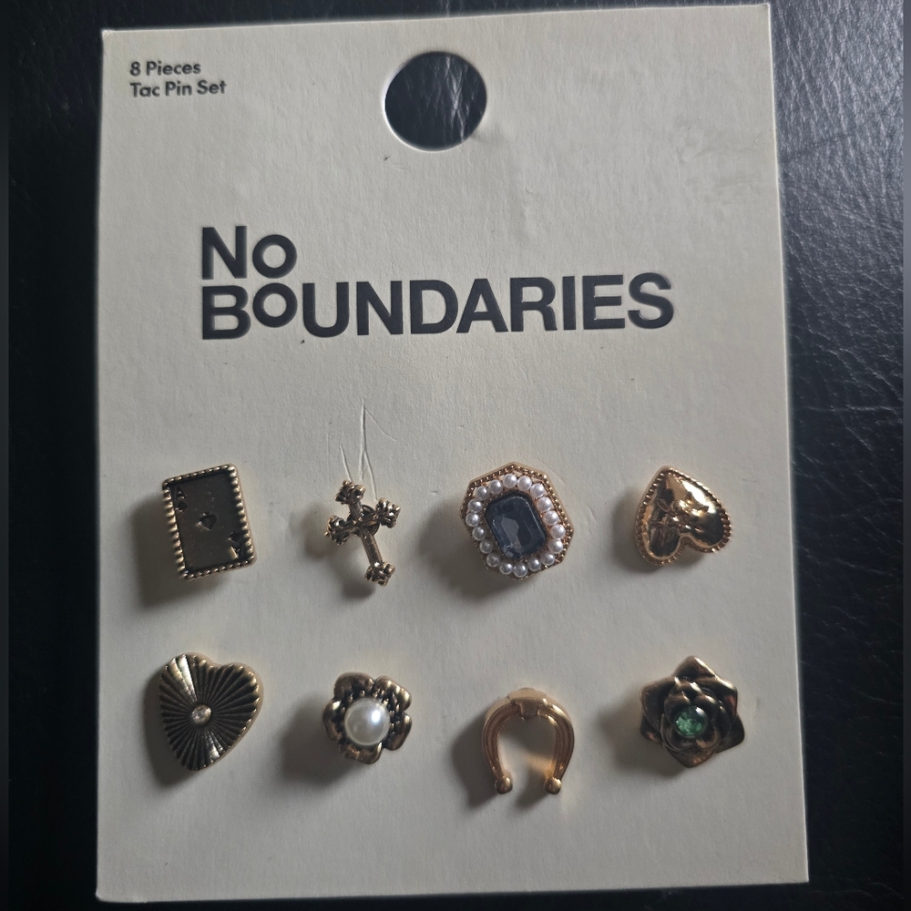 No Boundaries Gold Pin Back Clutch Set - 8 Pack